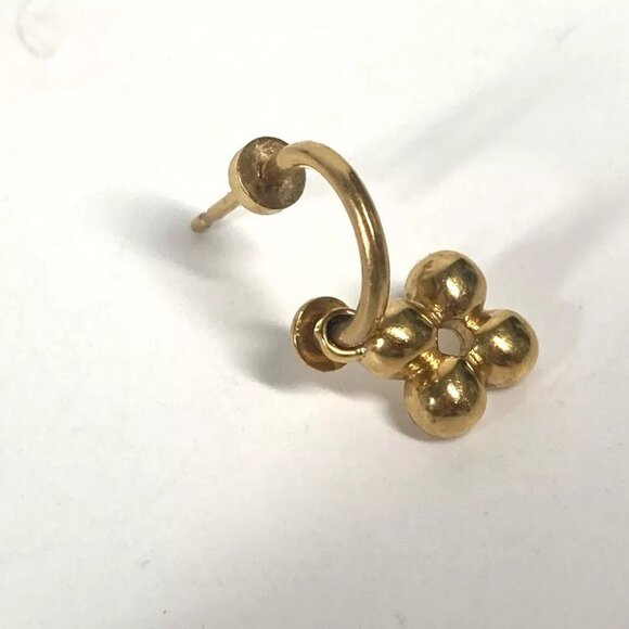 Auth LOUIS VUITTON M64859 Monogram flower Pierce-Blooming